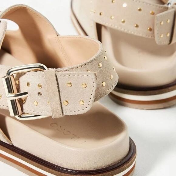 Anthropologie Pilcro studded slingback sandals size 40/ us 9 - Picture 2 of 7